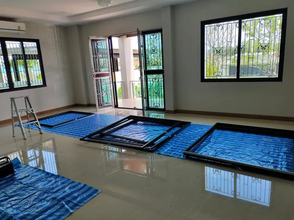 ผลงานการติดตั้งผ้าม่าน ฉากกั้นแอร์ สุมาลีผ้าม่าน - 4